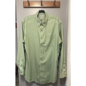 L.L. Bean Traditional Fit Long Sleeve Button Down Shirt Green Mens Size XL soft